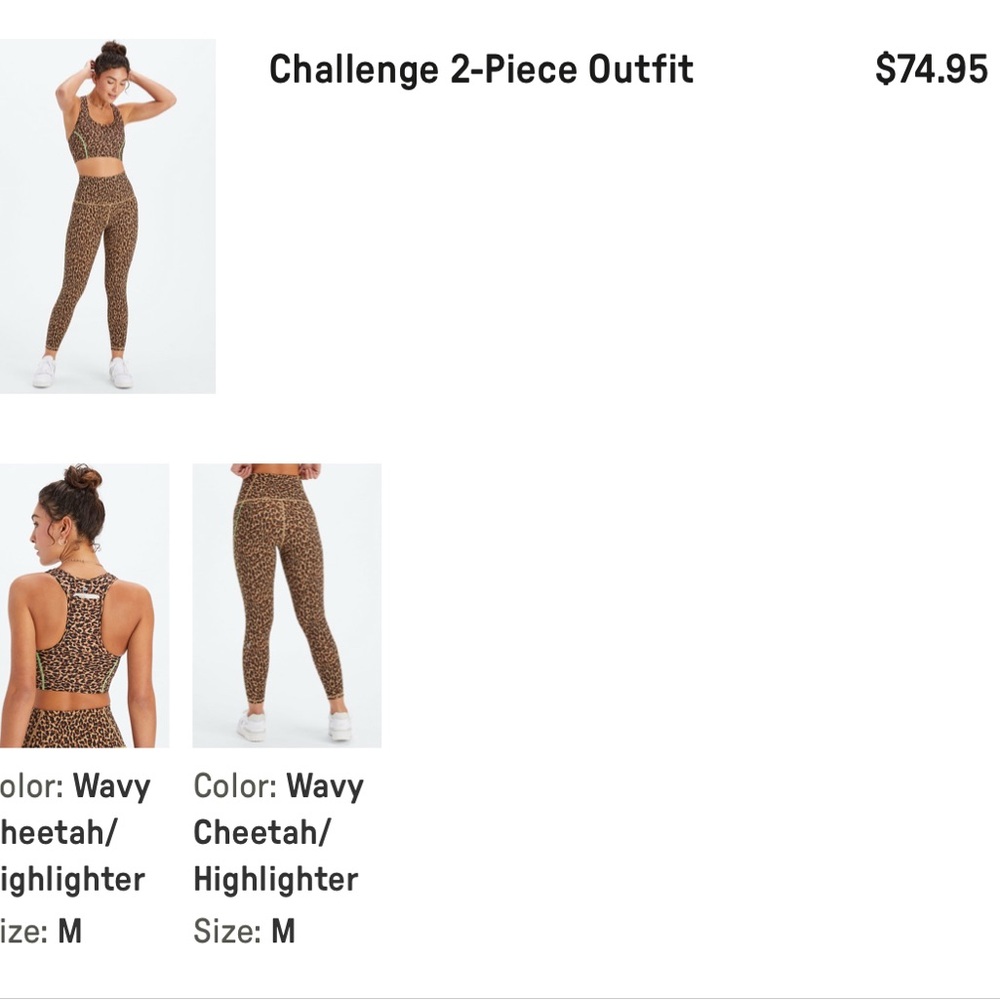 Fabletics Cheetah Women's 2-Piece Outfit